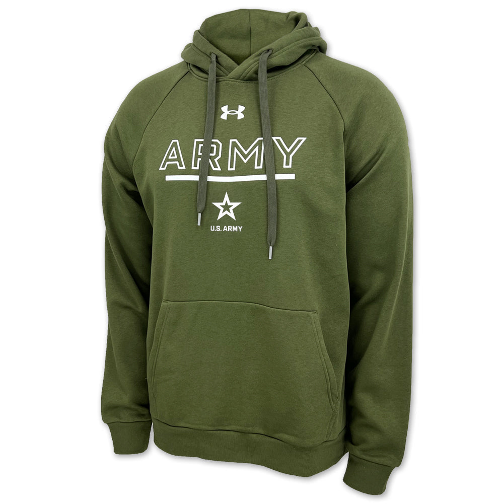 Army Star Under Armour All Day Fleece Hood (OD Green)