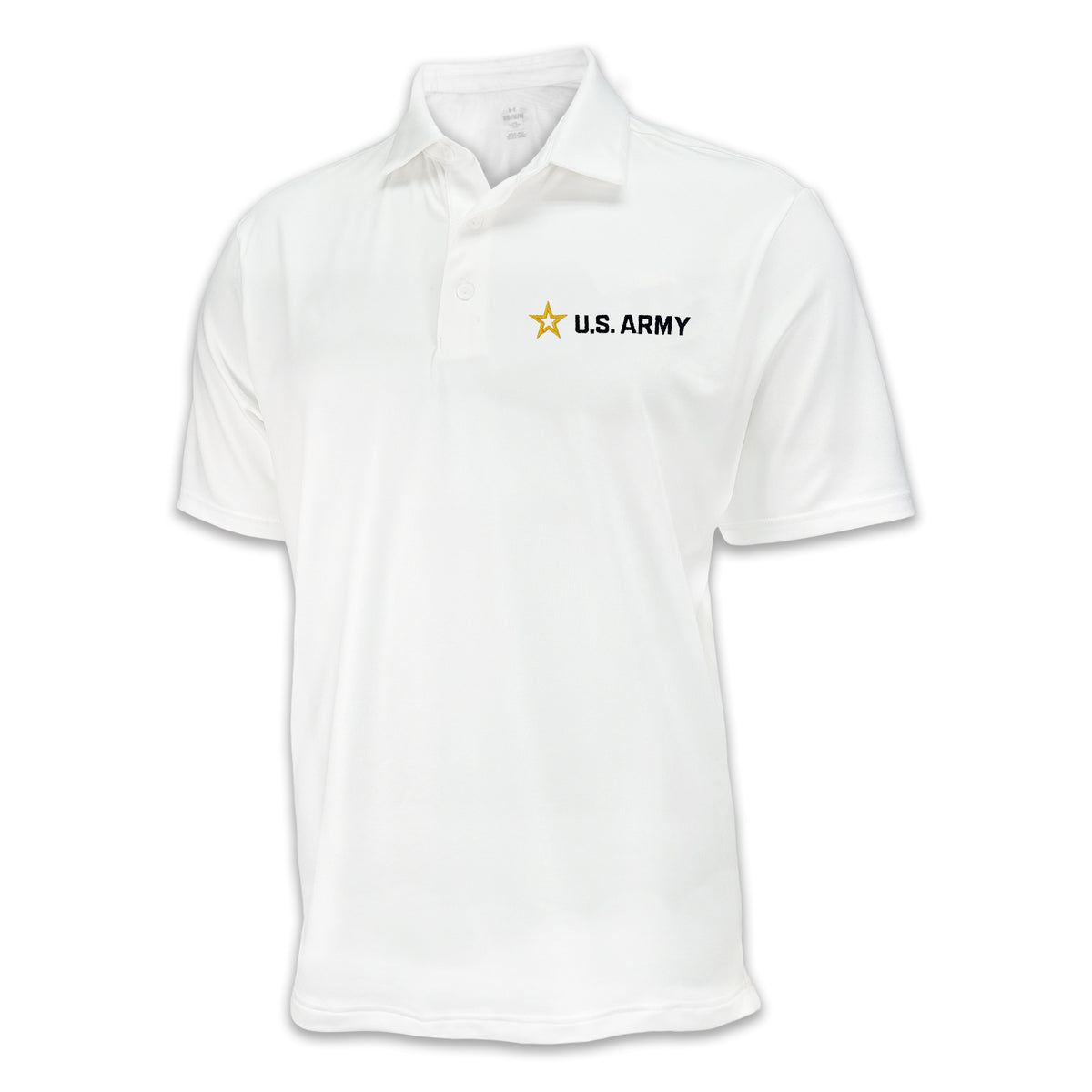 Scair MILITARY POLO SHIRT ホワイト 3 3rd Army (US Army Central)-embroidered Cotton Polo Shirt