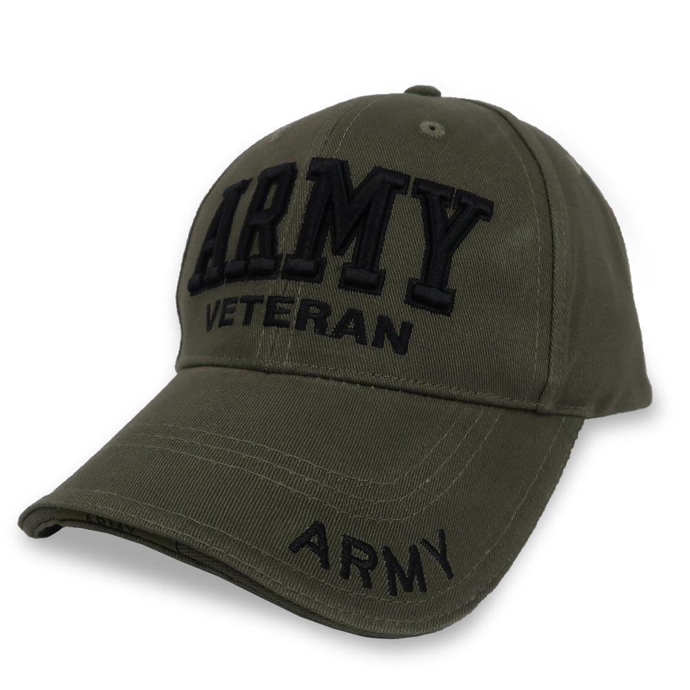 Rothco Black Vietnam Veteran Ribbon Insignia Adjustable Cap - Low Profile Army Vet Hat