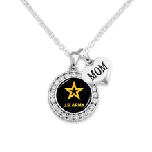 Load image into Gallery viewer, Army Star Crystal Mom Necklace