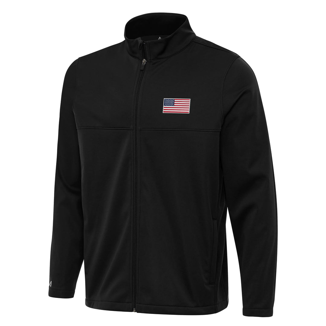 American Flag Men's Links 2 Golf Jacket (Black)*