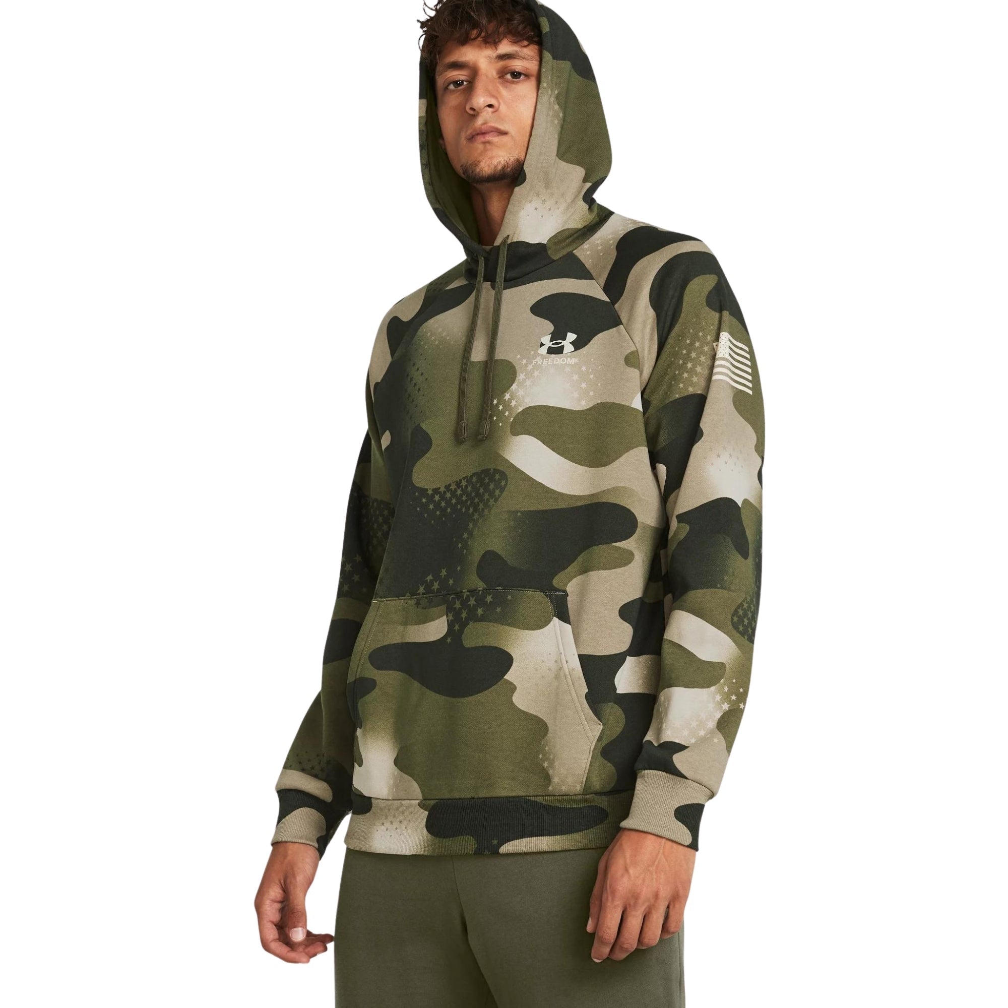 Under Armour Freedom Rival Fleece Amp Hoodie (Camo)