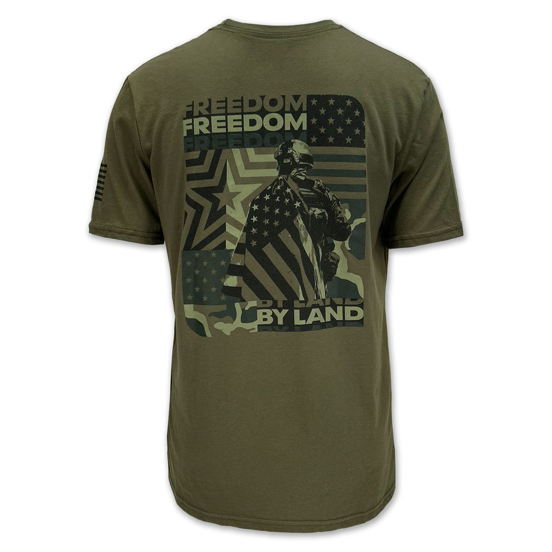 Army Under Armour Freedom By Land T-Shirt (OD Green)