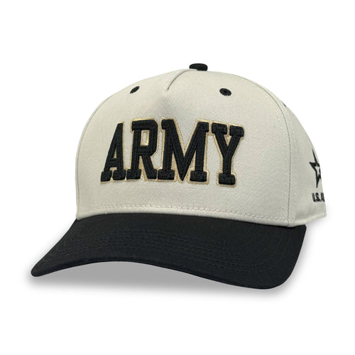 Army Heritage Twill Adjustable Hat (Stone/Black)