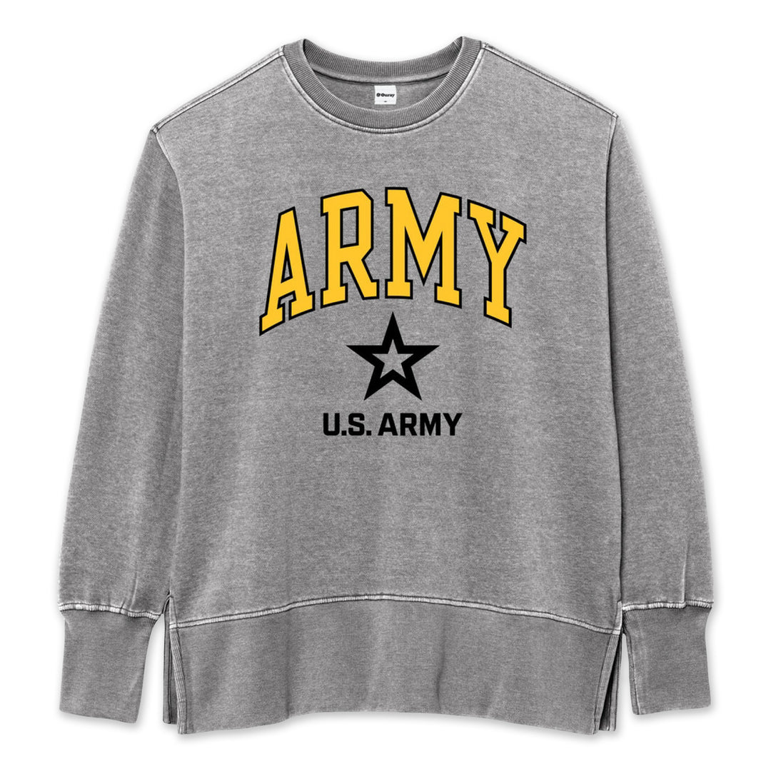 Army Womens Weathered Fleece Crewneck (Heather Smoked Pearl)*