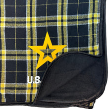 Load image into Gallery viewer, Army Star Premium Flannel Blanket (Black/Gold)