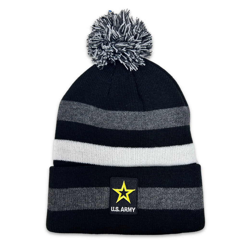 Army Star Primetime Knit Pom Beanie (Black)