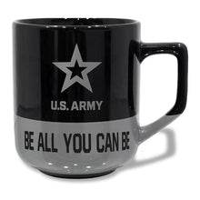 Load image into Gallery viewer, Army Star 20oz Color Block Ceramic Mug (Black/Grey)