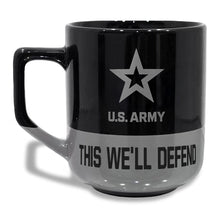 Load image into Gallery viewer, Army Star 20oz Color Block Ceramic Mug (Black/Grey)