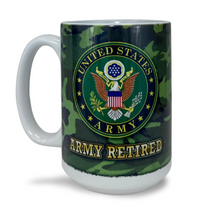 Load image into Gallery viewer, Army Seal Retired Mug (Camo)