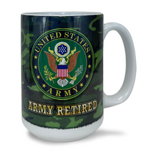 Load image into Gallery viewer, Army Seal Retired Mug (Camo)