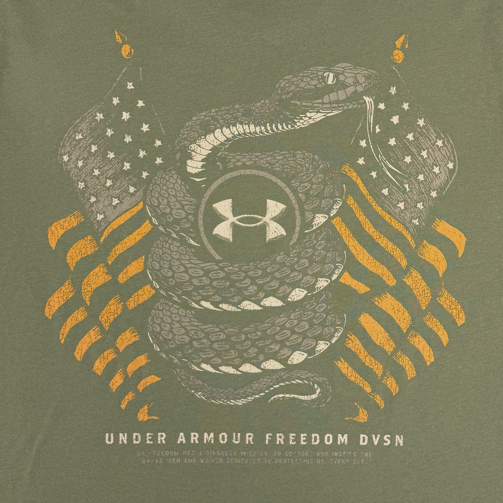 Under Armour Freedom Snake Flag T-Shirt (OD Green)