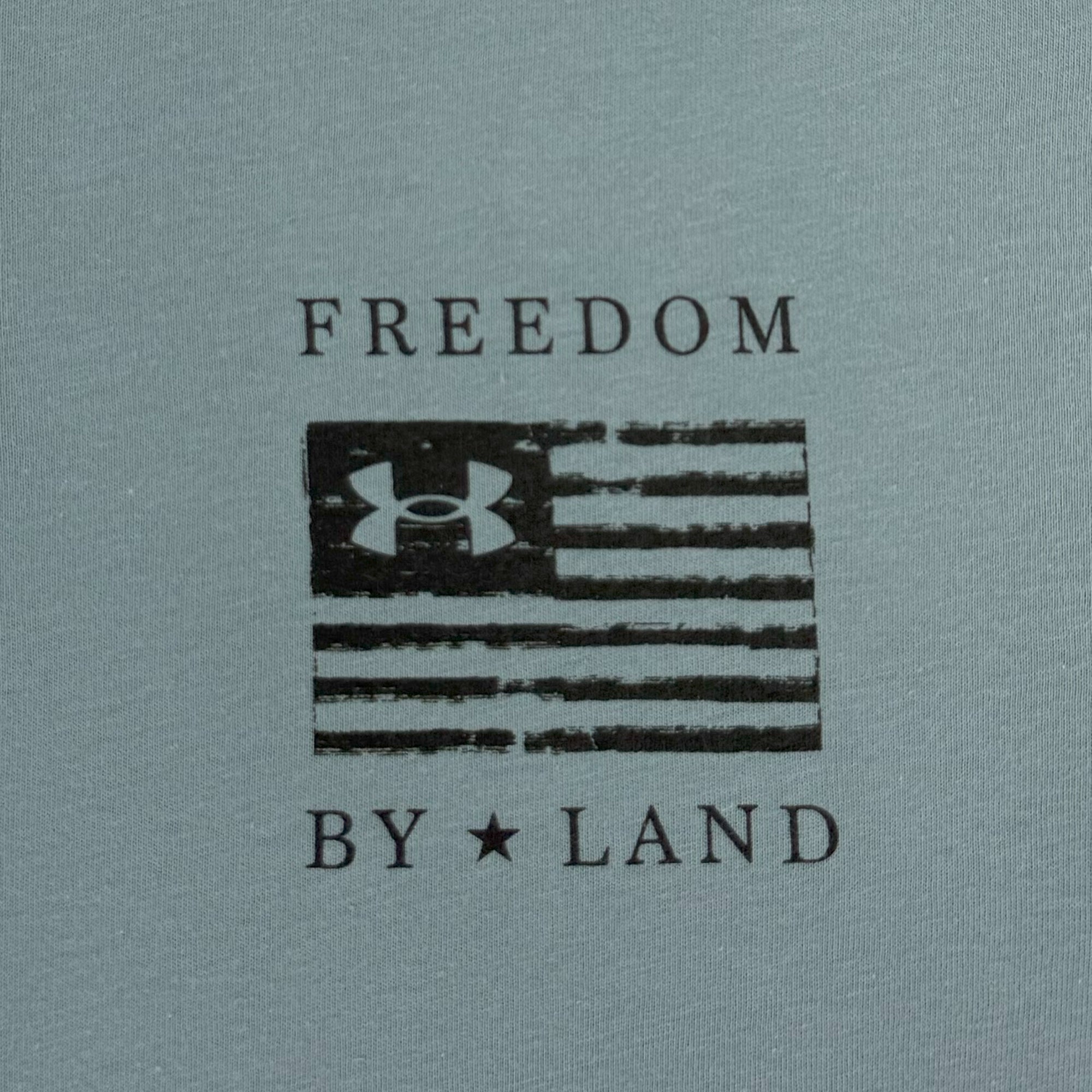 Army Under Armour Freedom By Land Skull T-Shirt (Green)