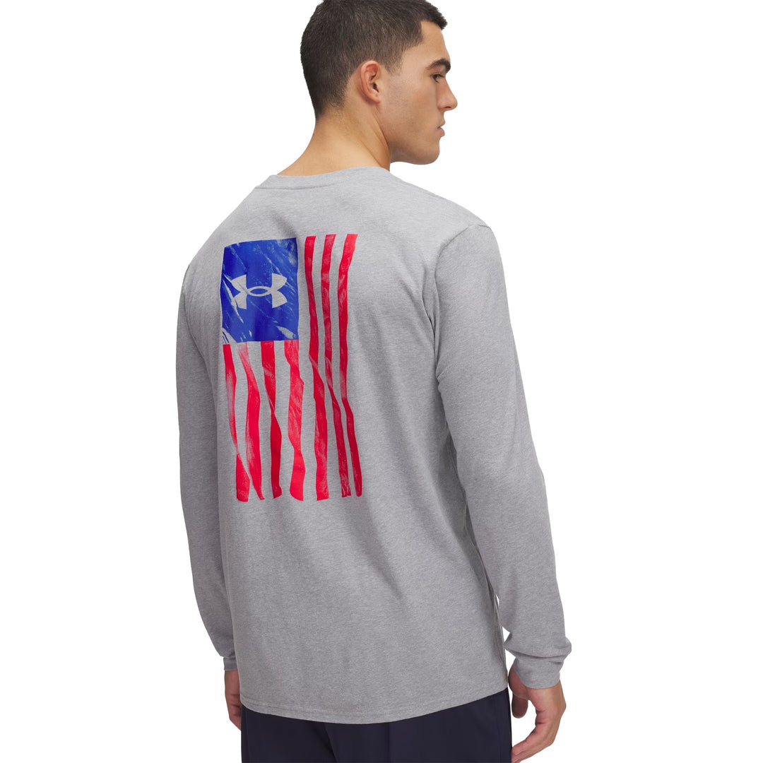 Under Armour Freedom Flag Long Sleeve T-Shirt (Grey)