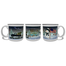 Load image into Gallery viewer, Army Winter Scene 15oz Sublimated Campfire Mug (White)