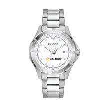 Load image into Gallery viewer, Army Star Bulova Men&#39;s Sport Classic Stainless Steel Watch (White Dial)