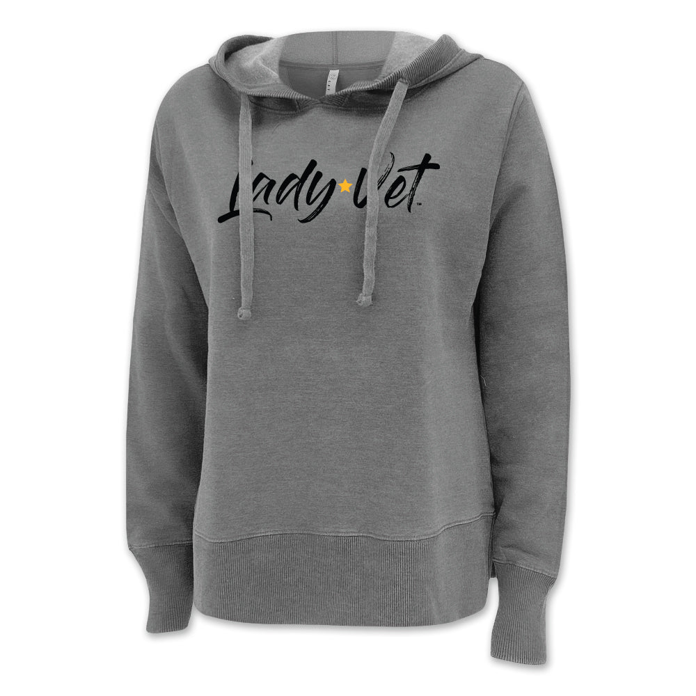 Pick Your Design Army Ladies Hooded Sweatshirt (Washed Grey)