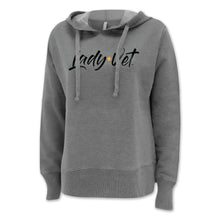 Load image into Gallery viewer, Pick Your Design Army Ladies Hooded Sweatshirt (Washed Grey)