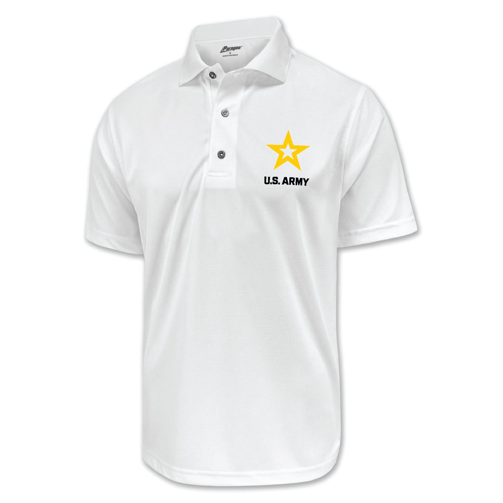 Pick Your Design Army Performance Polo (White)