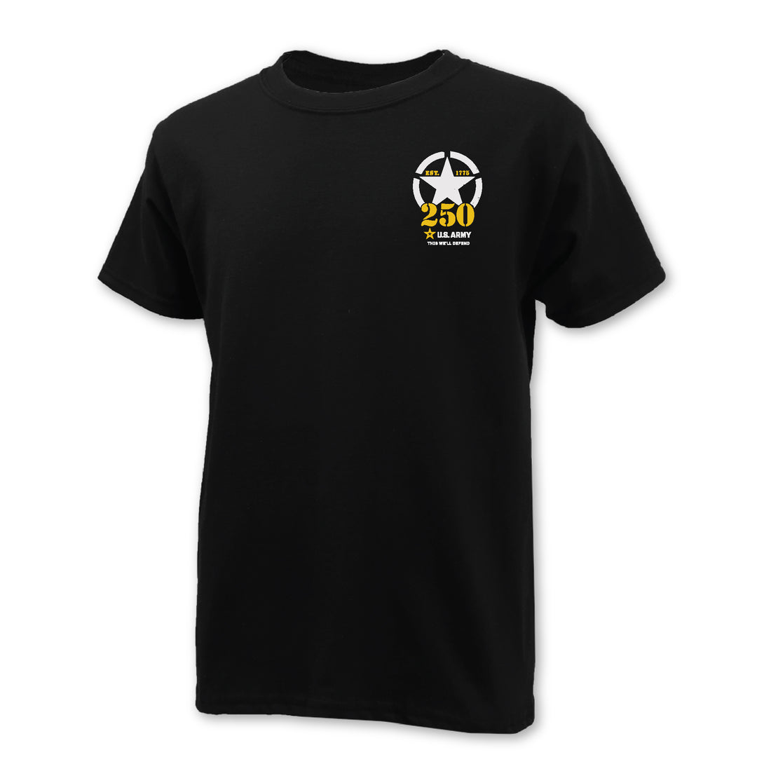 Army 250th Anniversary Youth T-Shirt (Black)