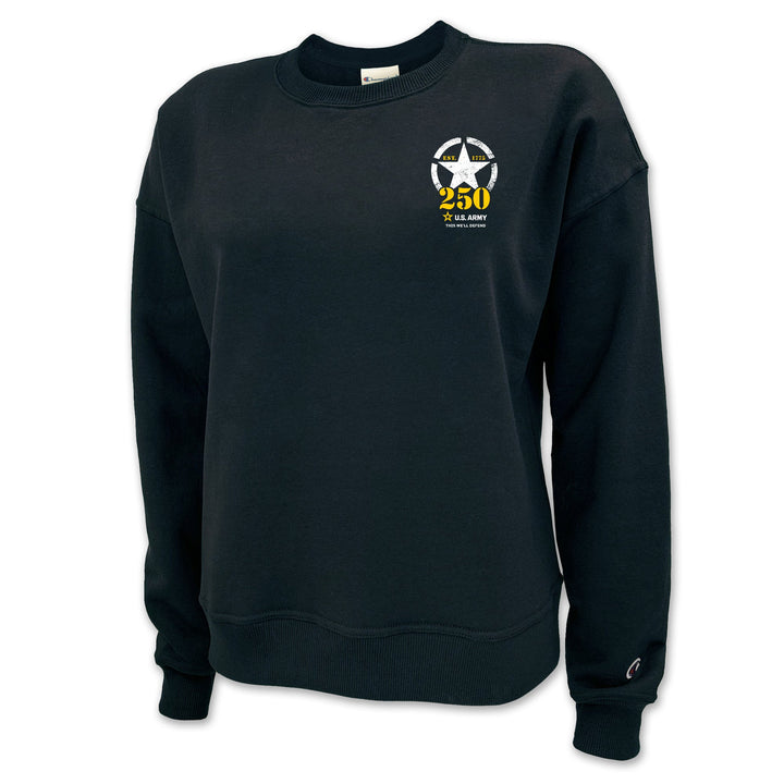 Army 250th Anniversary Champion Ladies Crewneck (Black)