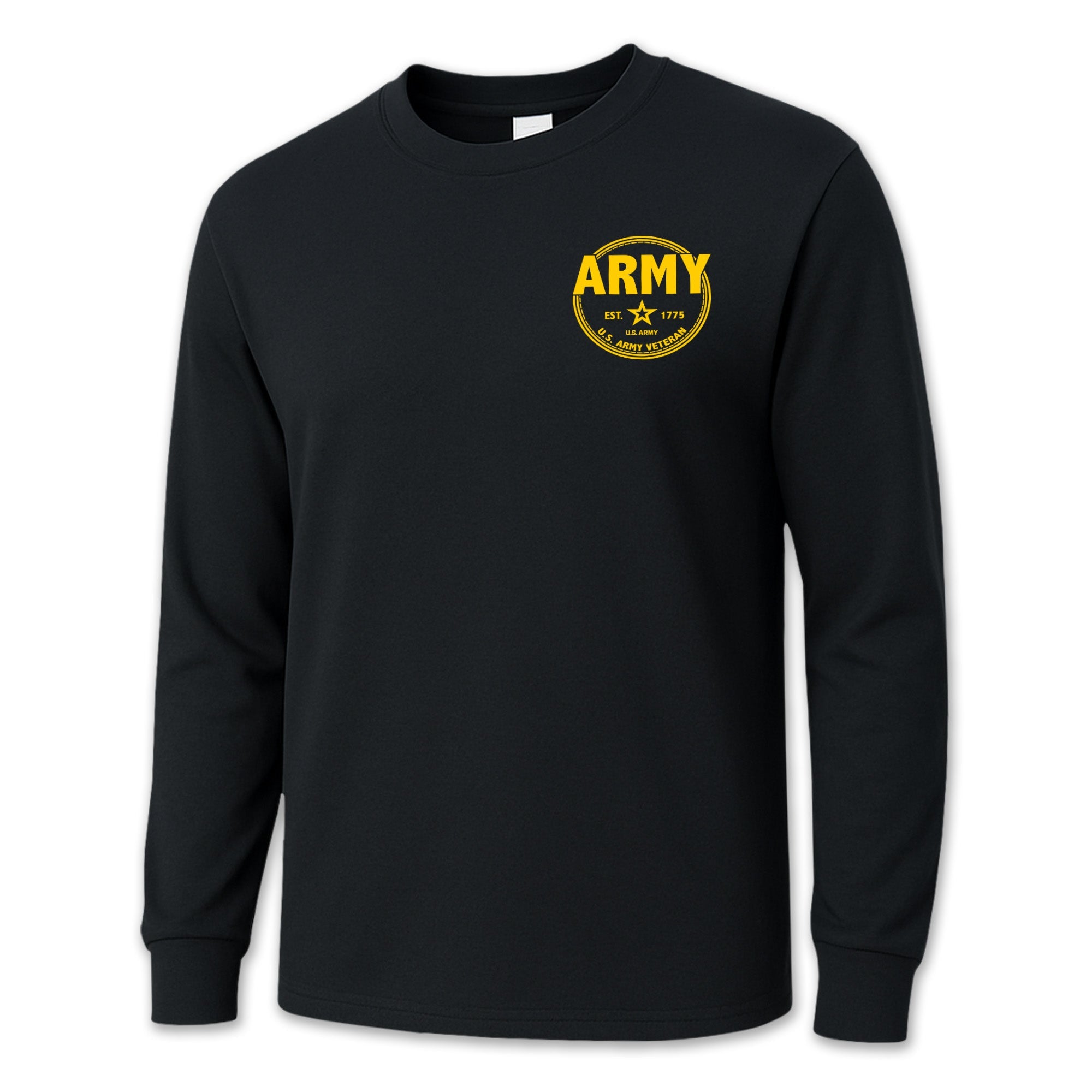 Army Veteran Left Chest Long Sleeve T-Shirt