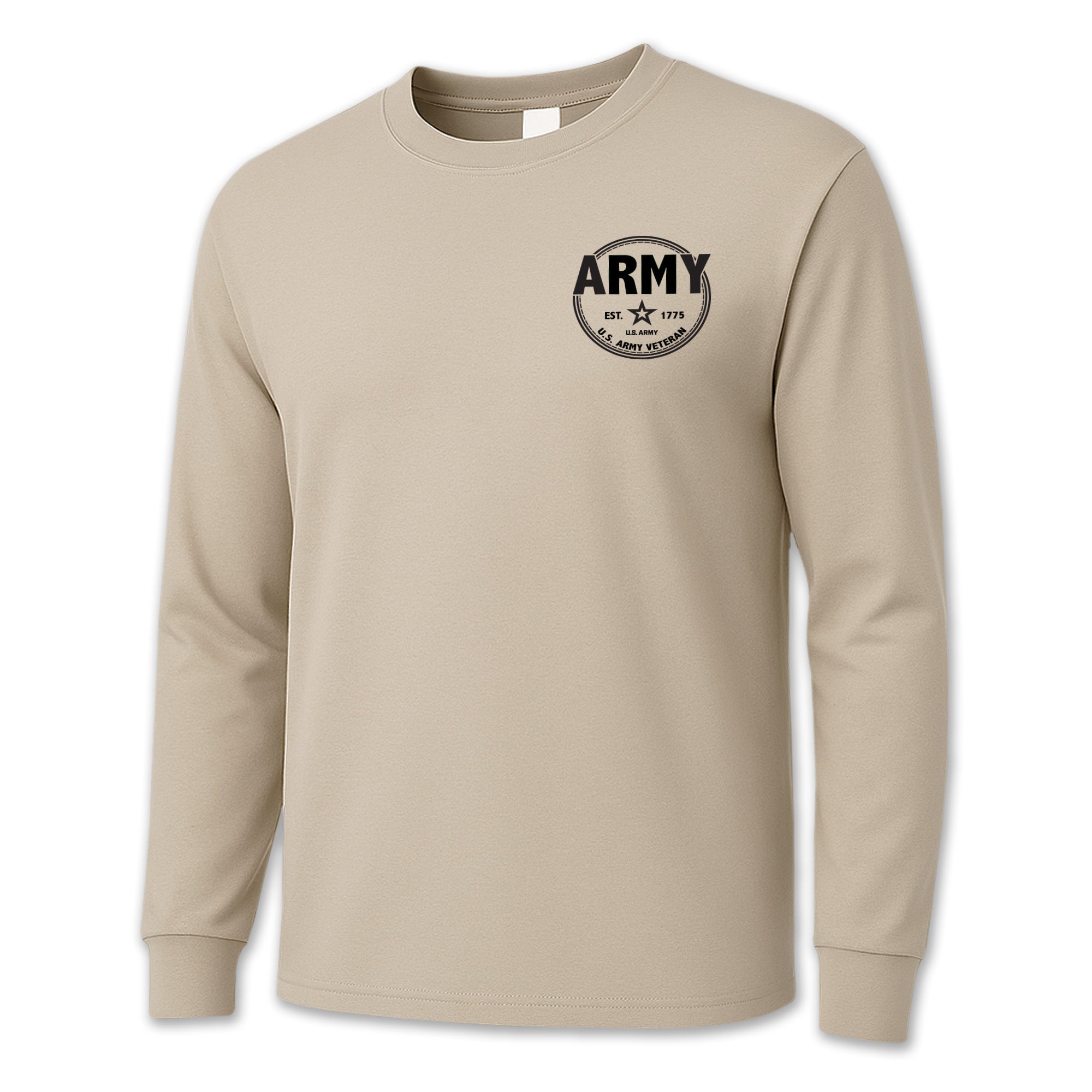 Army Veteran Left Chest Long Sleeve T-Shirt