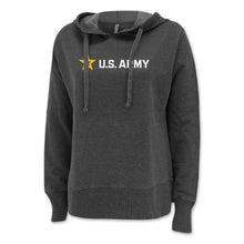 Load image into Gallery viewer, Pick Your Design Army Ladies Hooded Sweatshirt (Washed Black)