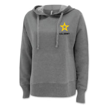 Load image into Gallery viewer, Pick Your Design Army Ladies Hooded Sweatshirt (Washed Grey)