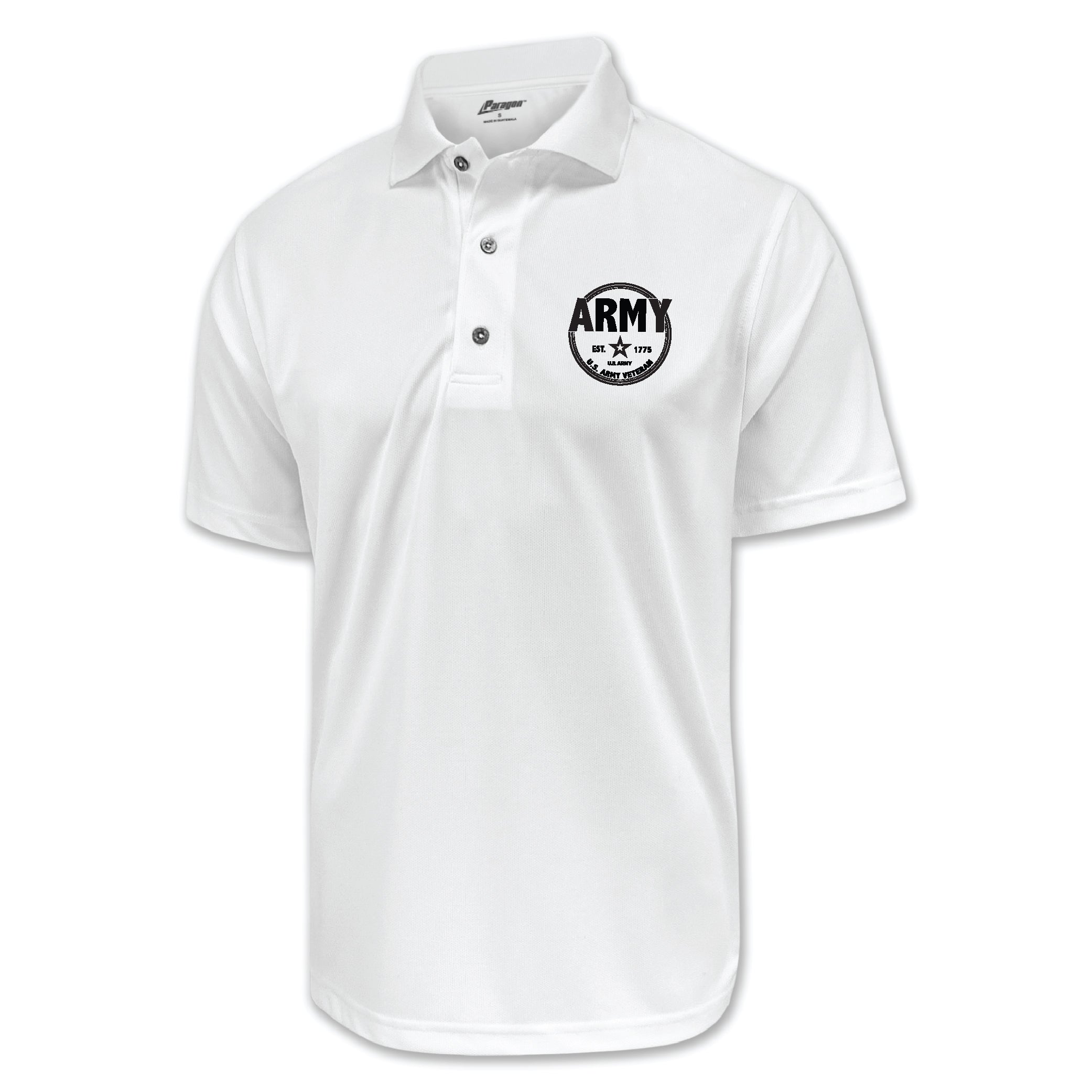 Pick Your Design Army Performance Polo (White)