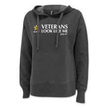 Load image into Gallery viewer, Pick Your Design Army Ladies Hooded Sweatshirt (Washed Black)