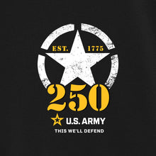 Load image into Gallery viewer, Army 250th Anniversary 1/4 Zip (Black)