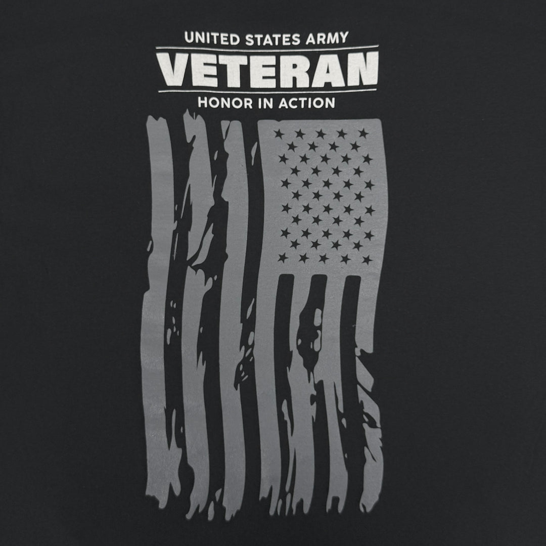 Army Veteran Flag T-Shirt (Black)