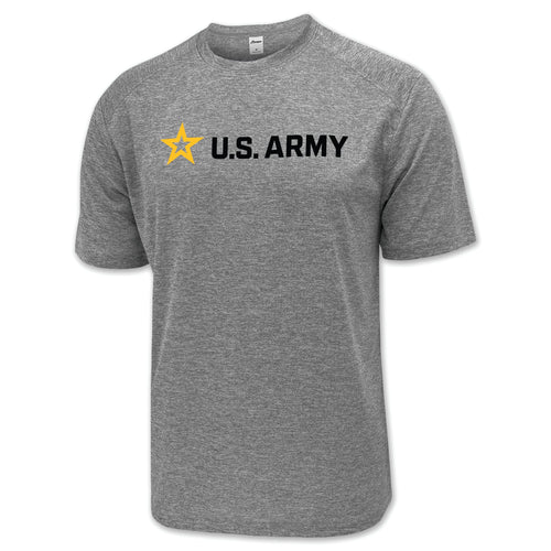Army Star Full Chest Performance T-Shirt (Grey)