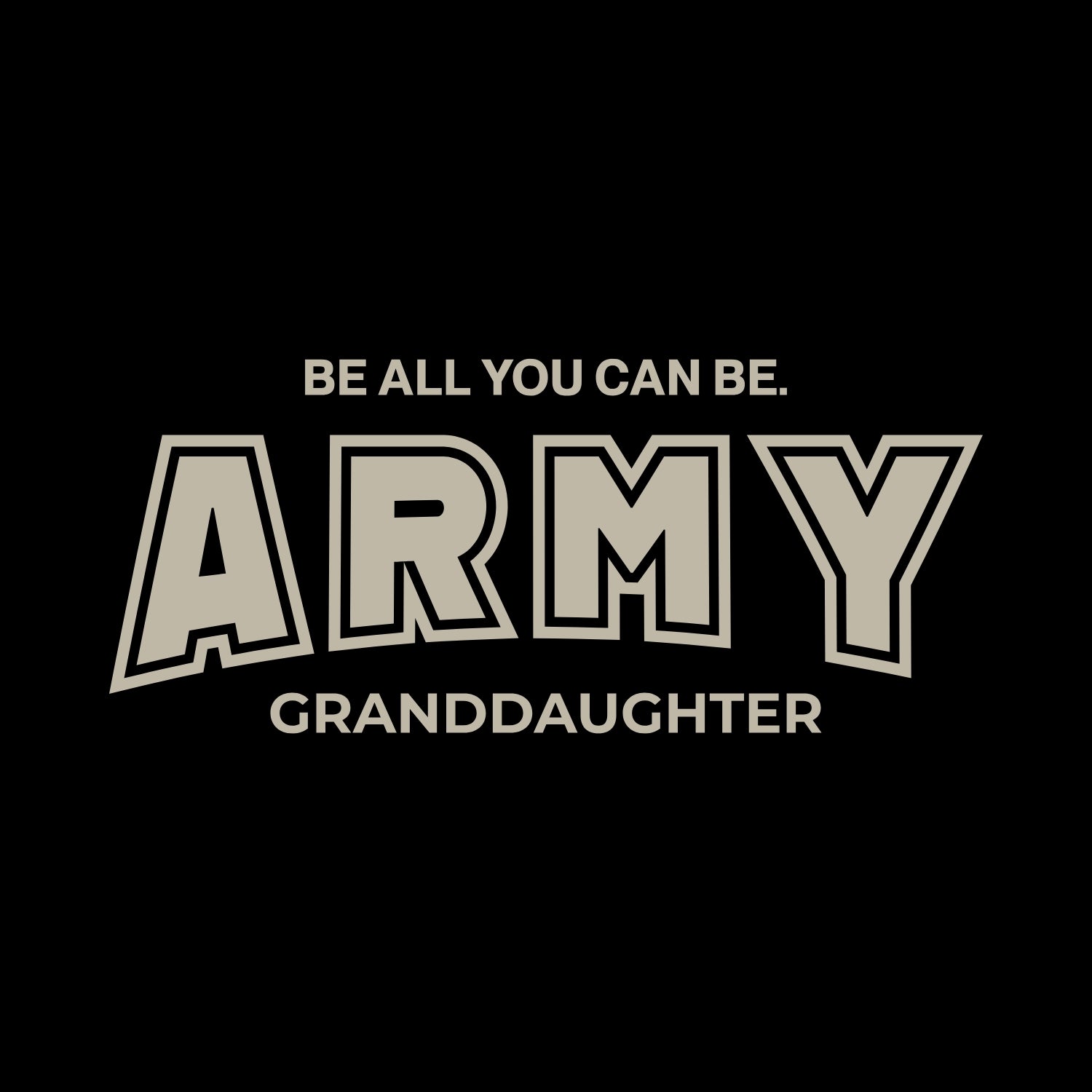 Army Granddaughter Youth T-Shirt (Black)