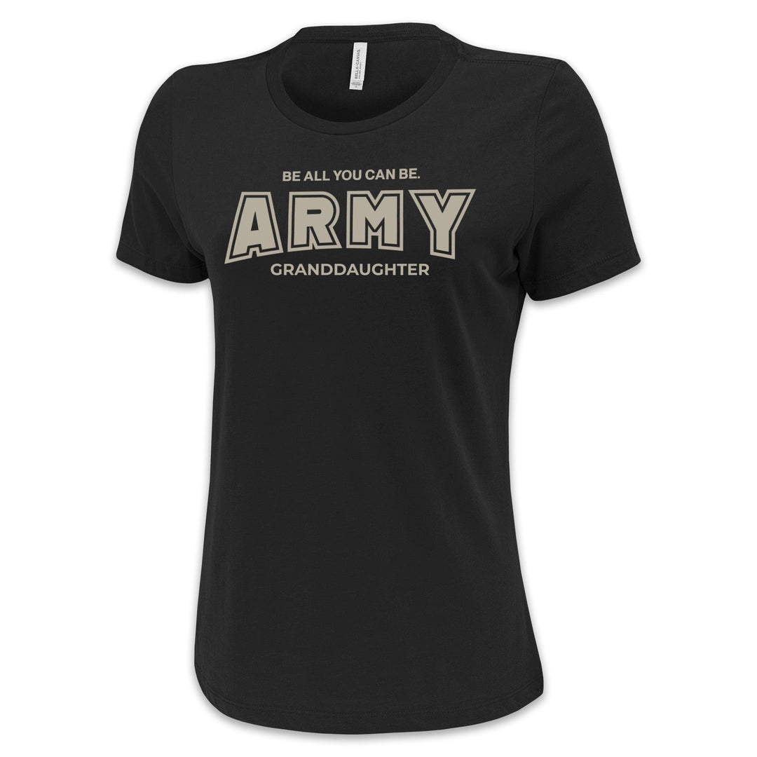 Army Granddaughter Ladies T-Shirt (Black)