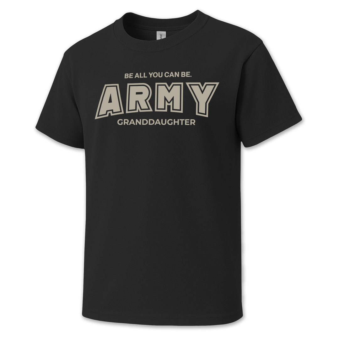 Army Granddaughter Youth T-Shirt (Black)