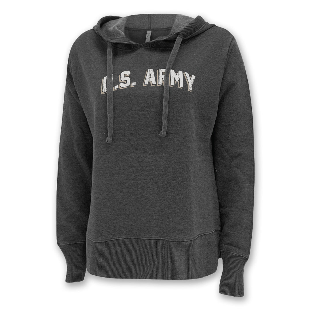 Army Ladies Distressed Arch Hood (Washed Black)
