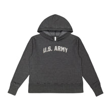 Load image into Gallery viewer, Army Ladies Distressed Arch Hood (Washed Black)