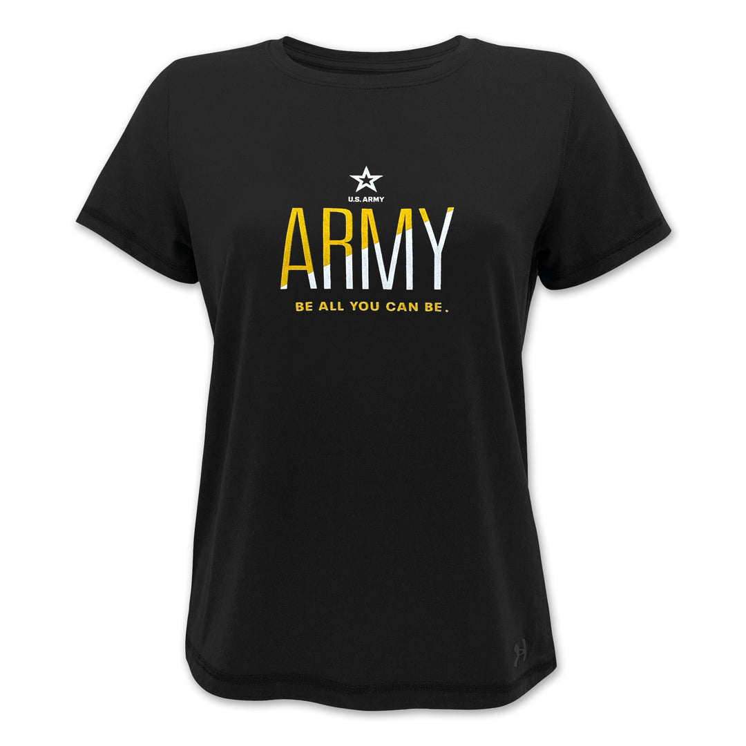 Army Ladies Under Armour Tech Stretch T-Shirt (Black)