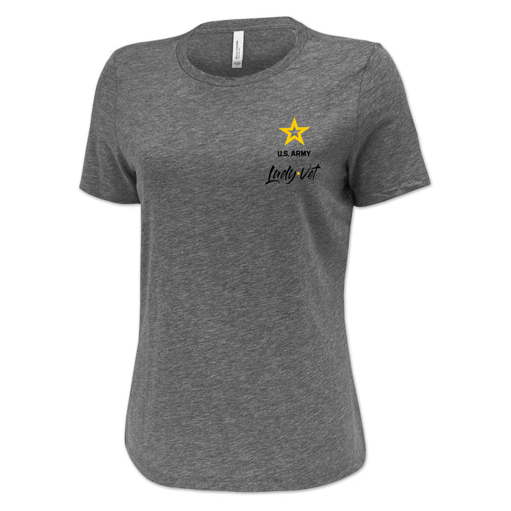 Army Lady Vet Left Chest Ladies T-Shirt