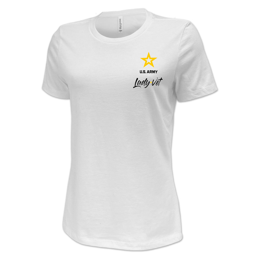 Army Lady Vet Left Chest Ladies T-Shirt