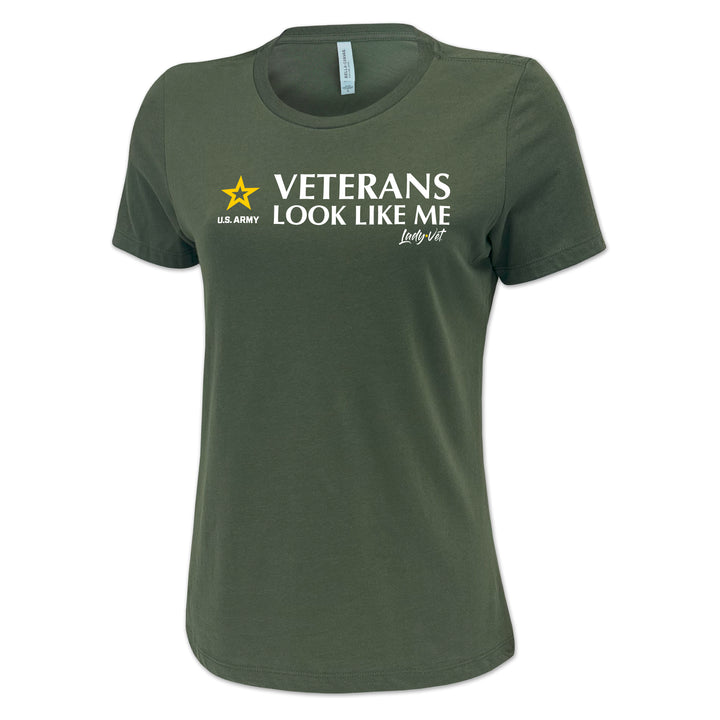 Army Lady Vet Looks Like Me Ladies T-Shirt