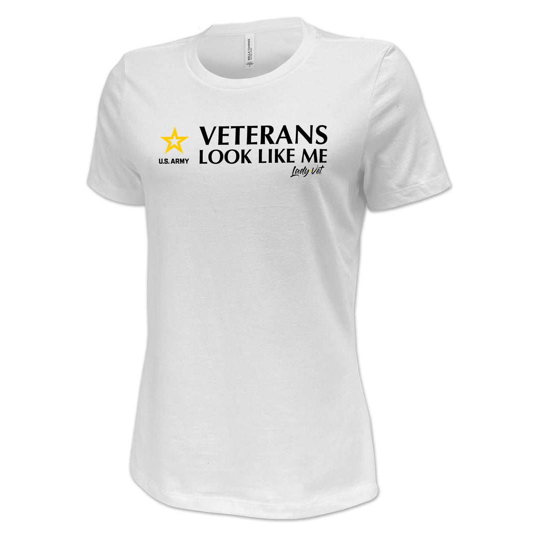 Army Lady Vet Looks Like Me Ladies T-Shirt