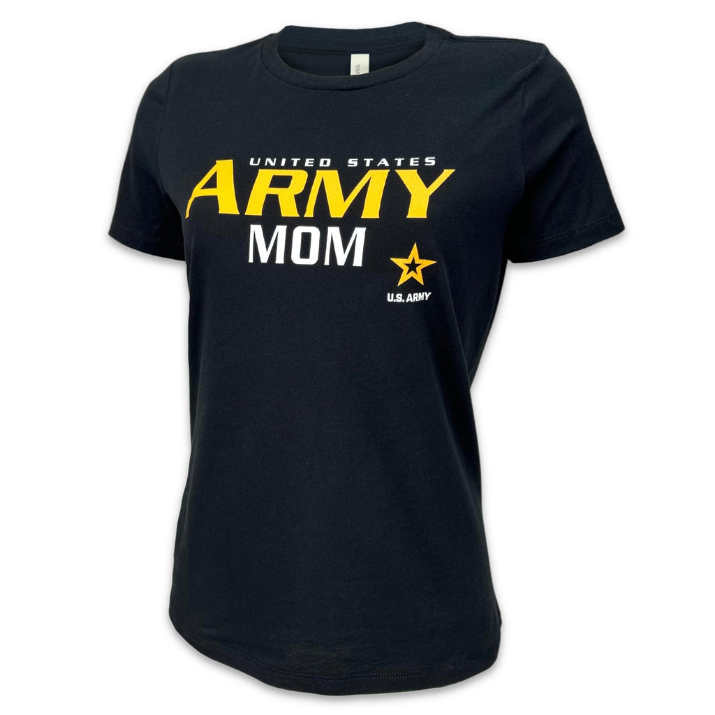 Ladies United States Army Mom T-Shirt (Black)