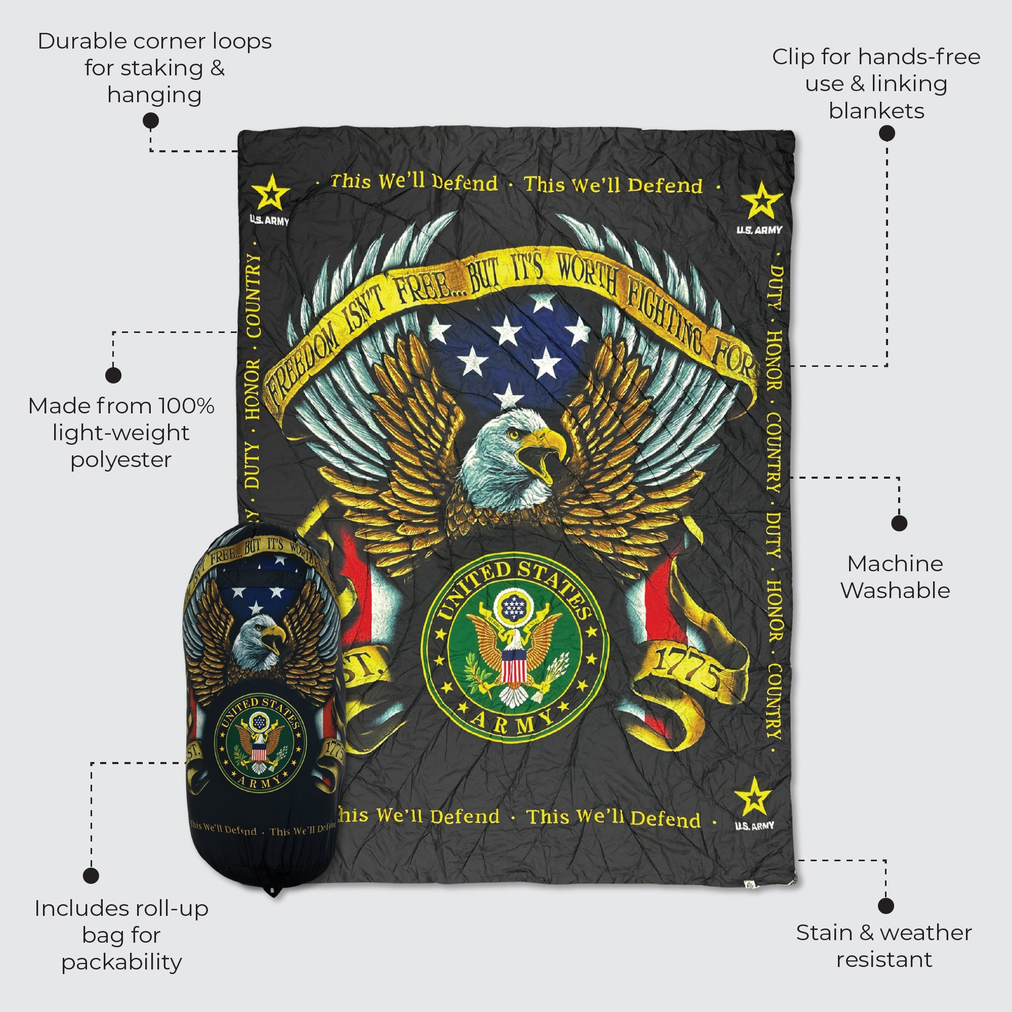 Army Puffy Blanket