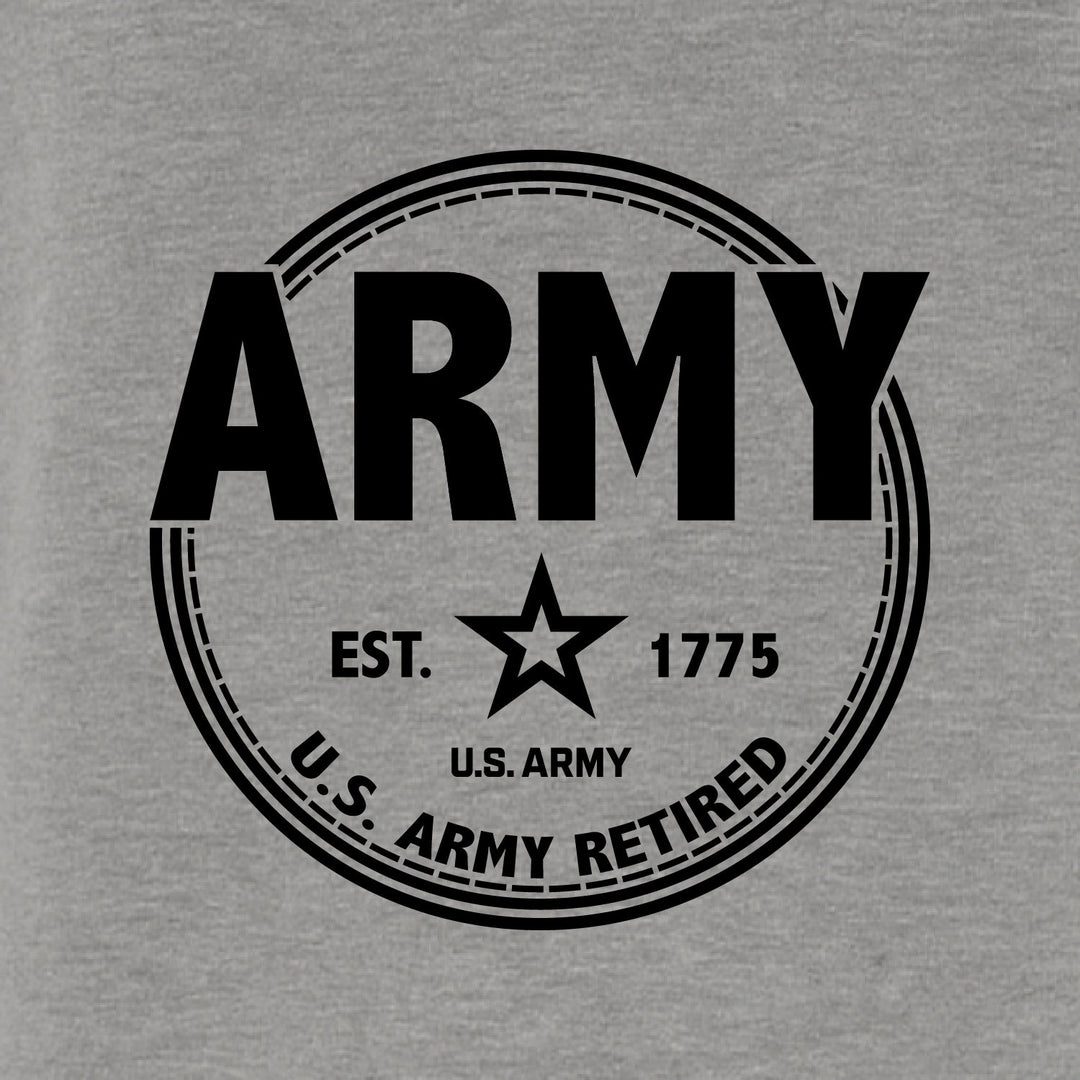 Army Retired Left Chest Full-Zip Hood