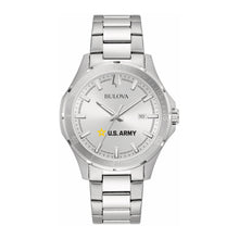 Load image into Gallery viewer, Army Star Bulova Men&#39;s Sport Classic Stainless Steel Watch (Silver White Dial)