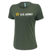 Load image into Gallery viewer, Army Star Ladies Full Chest Logo T-Shirt