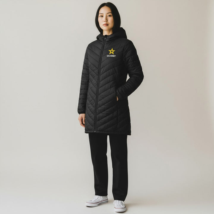 Army Star Ladies Long Helio Insulated Coat (Black)